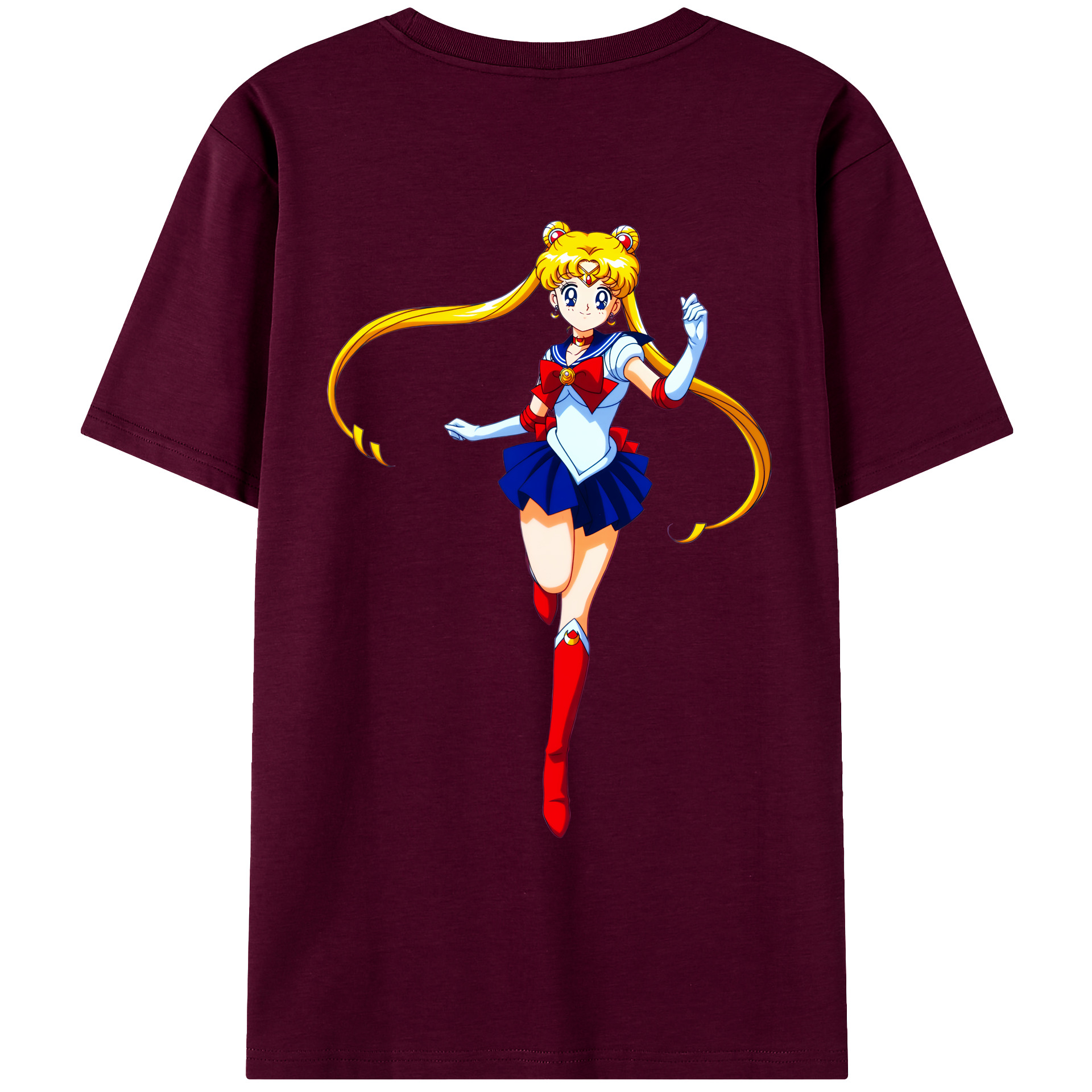 （画像用） 美少女戦士セーラームーン 月野 うさぎ つきの うさぎ Sailor Moon Tsukino Usagi レディース半袖Tシャツ(バックプリント)